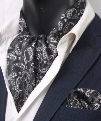 Black Ascot Paisley with Hanky