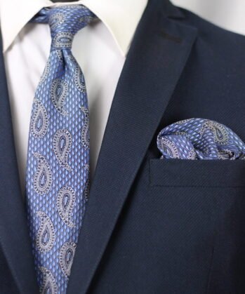 Paisley Jaquard Neck Tie With Hanky