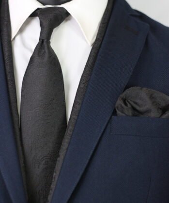 Scarf And jacquard Paisley tie with hanky