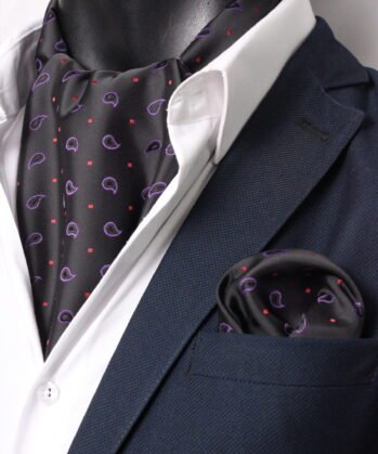 Black Ascot Paisley with Hanky