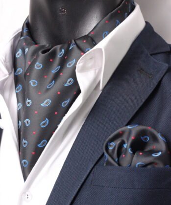 Grey Ascot Paisley with Hanky