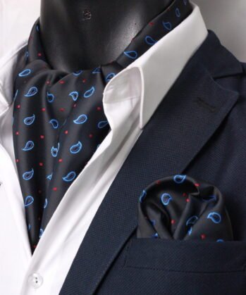 Navy Ascot Paisley with Hanky