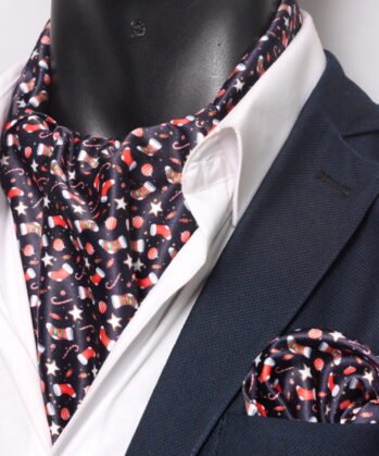 Navy Ascot Christmas  with Hanky
