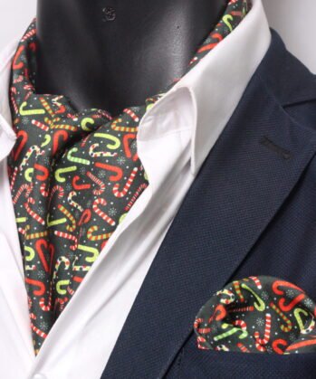 Dark Green Ascot Christmas  with Hanky