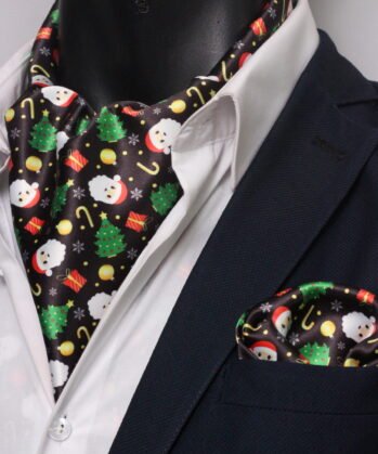 Black Ascot Christmas  with Hanky