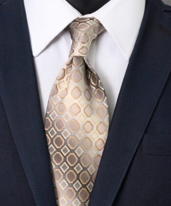 Geometric Jaquard Neck Tie