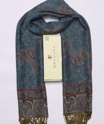 Soft elegant luxury paisley scarf jacquard