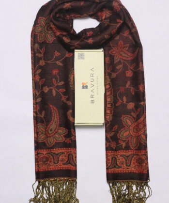 Soft elegant luxury paisley scarf jacquard