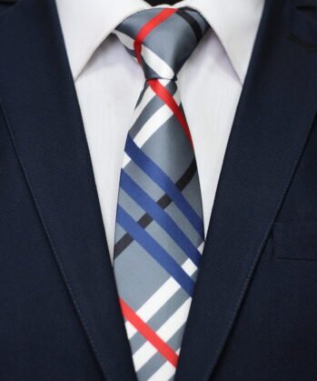 Stripe Jaquard Neck Tie