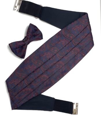 Navy Cummerbund Paisley