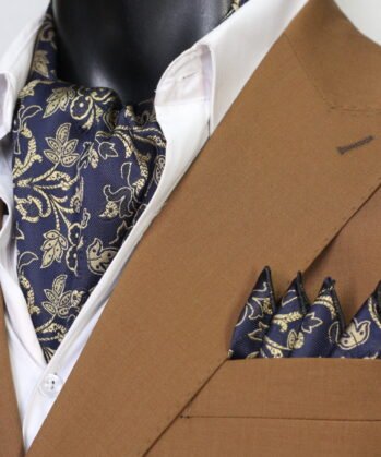 Blue Ascot Floralf with Hanky