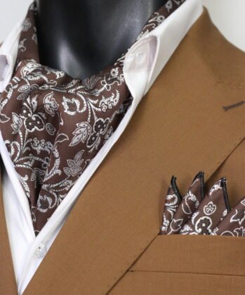 Brown Ascot Floralf with Hanky