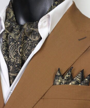 Black Ascot Paisley with Hanky