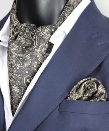 Black Ascot Paisley with Hanky