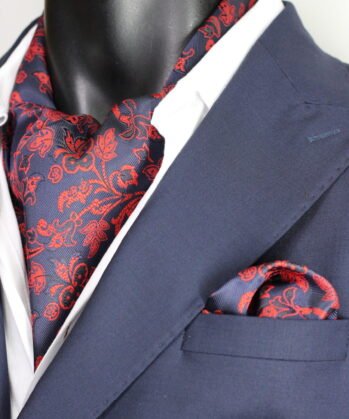 Navy Ascot Floralf with Hanky