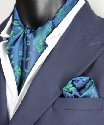 Blue Ascot Paisley with Hanky