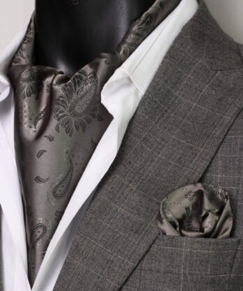 Grey Ascot Paisley with Hanky