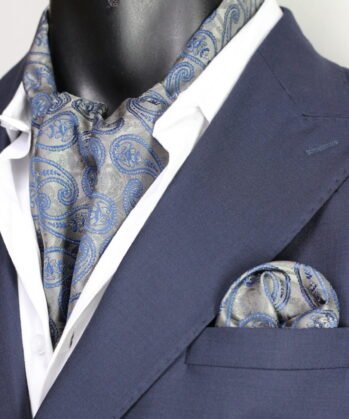Grey Ascot Paisley with Hanky