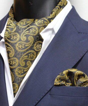 Gold Ascot Paisley with Hanky