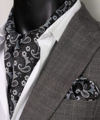 Black Ascot Paisley with Hanky