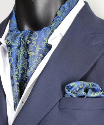 Blue Ascot Paisley with Hanky