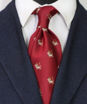 Lion Jaquard Neck Tie