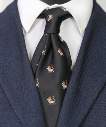Lion Jaquard Neck Tie