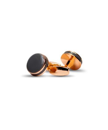 Rose Gold Cufflinks Round