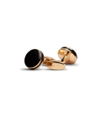 Rose Gold Cufflinks Round