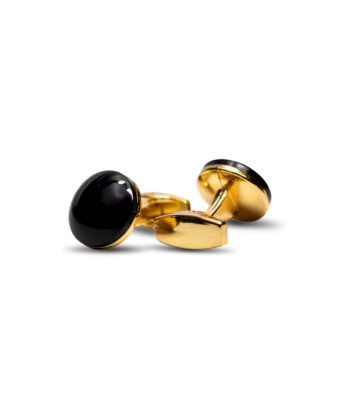 Gold Cufflinks Round
