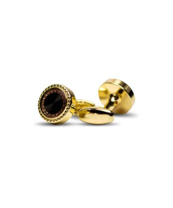 Gold Cufflinks Round