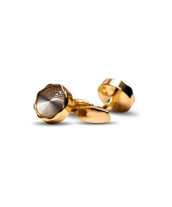 Rose Gold Cufflinks Round