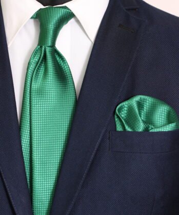 Plain Jaquard Neck Tie With Hanky