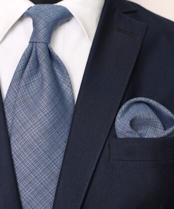 Plain Tencel Neck Tie With Hanky