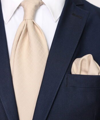 Plain Wool Neck Tie With Hanky