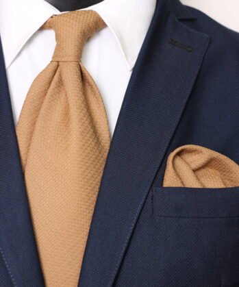 Plain Wool Neck Tie With Hanky