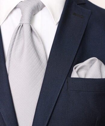 Plain Wool Neck Tie With Hanky