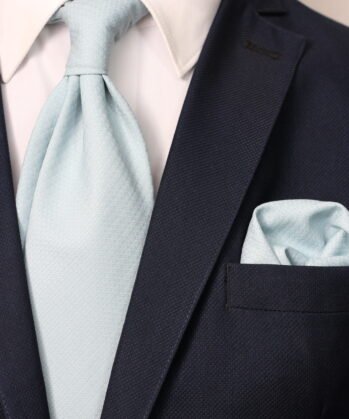 Plain Wool Neck Tie With Hanky