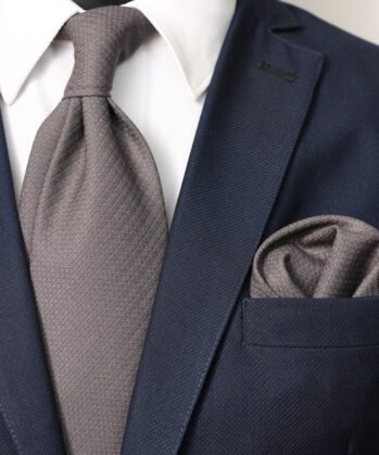 Plain Wool Neck Tie With Hanky