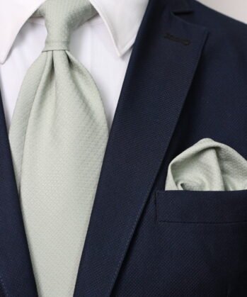 Plain Wool Neck Tie With Hanky