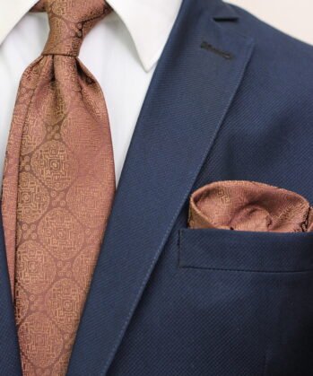 old Jaquard Neck Tie With Hanky