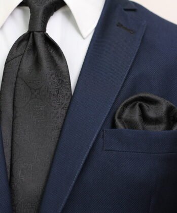 old Jaquard Neck Tie With Hanky