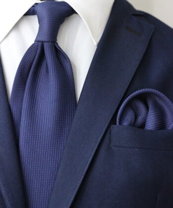 Plain Jaquard Neck Tie With Hanky