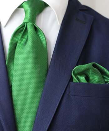 Plain Jaquard Neck Tie With Hanky