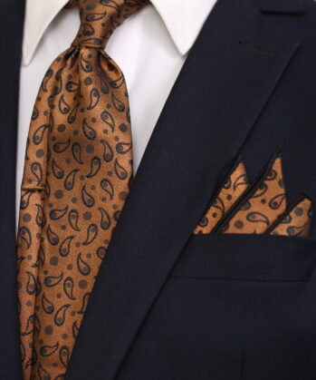 Paisley Jaquard Neck Tie With Hanky