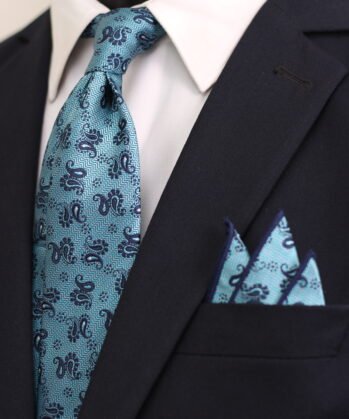 Paisley Jaquard Neck Tie With Hanky