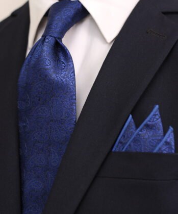 Paisley Jaquard Neck Tie With Hanky