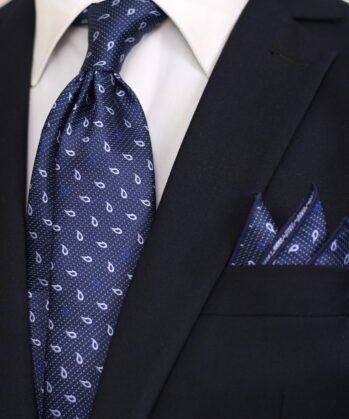Paisley Jaquard Neck Tie With Hanky