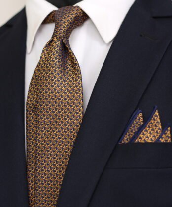 Scattered Jaquard Neck Tie With Hanky