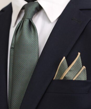 Dotted Jaquard Neck Tie With Hanky